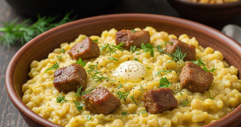 Гороховая каша с мясом: сытный обед для всей семьи.