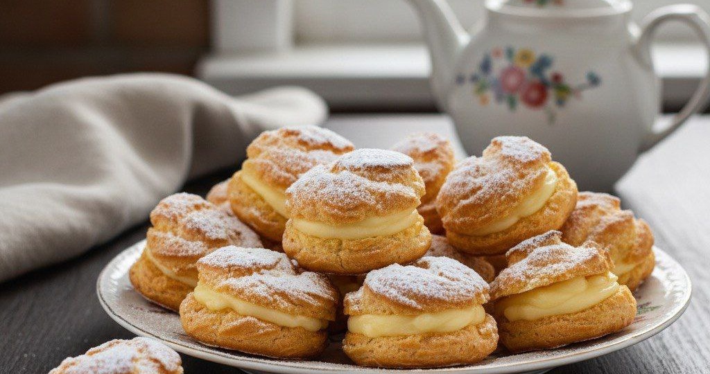 Заварное печенье: Нежное, воздушное и тающее во рту.