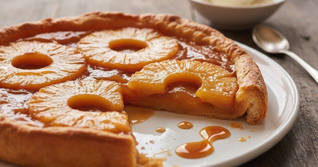 Ананасовый Тарт Татен: Солнечное настроение в каждом кусочке.