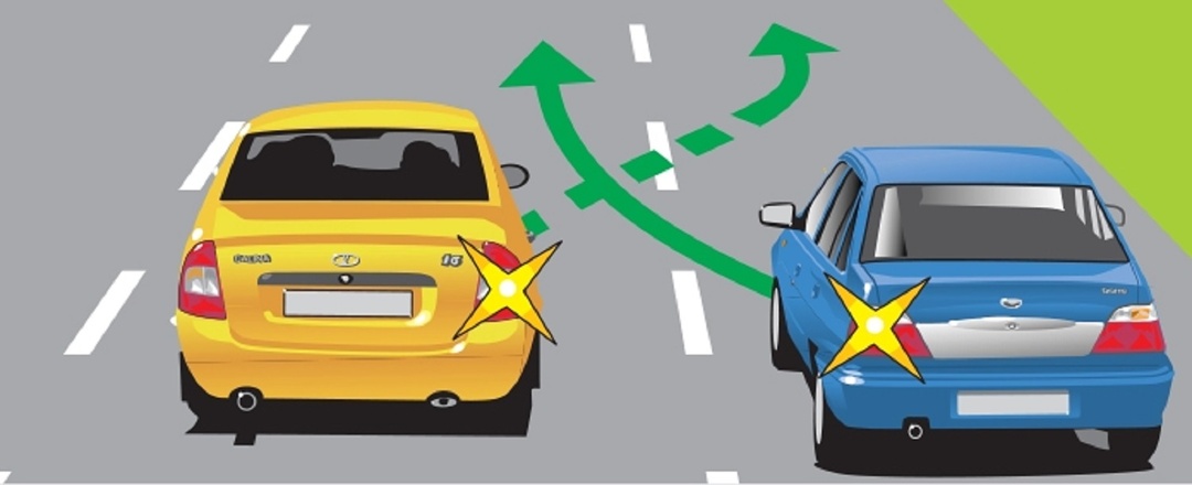 Кто должен уступить при перестроении в одну полосу?