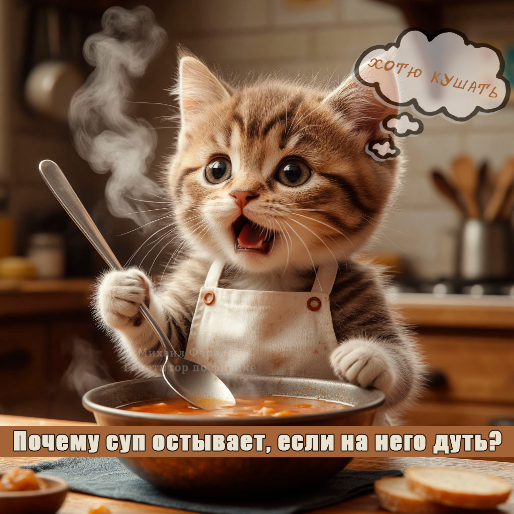 Котя просто любит суп