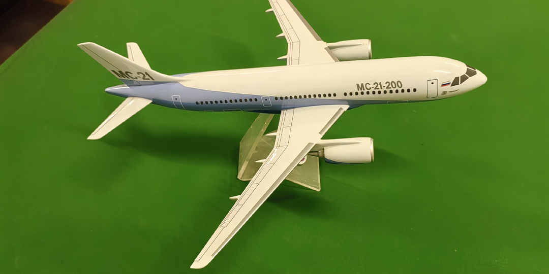 Редчайшая модель только разрабатываемого укороченного лайнера МС-21-200 из 2007 года.
