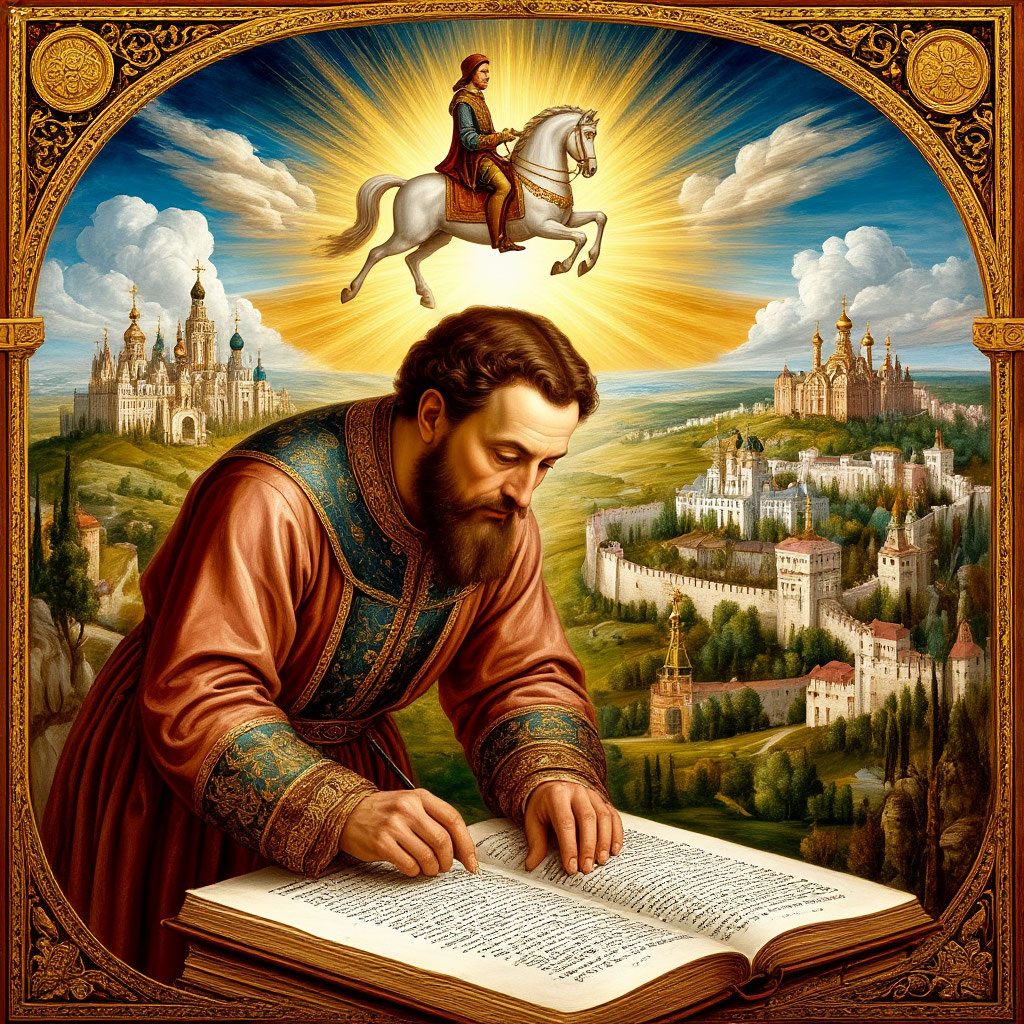 Иллюстрация "Нострадамус о Золотом веке" создана сетью Шедеврум