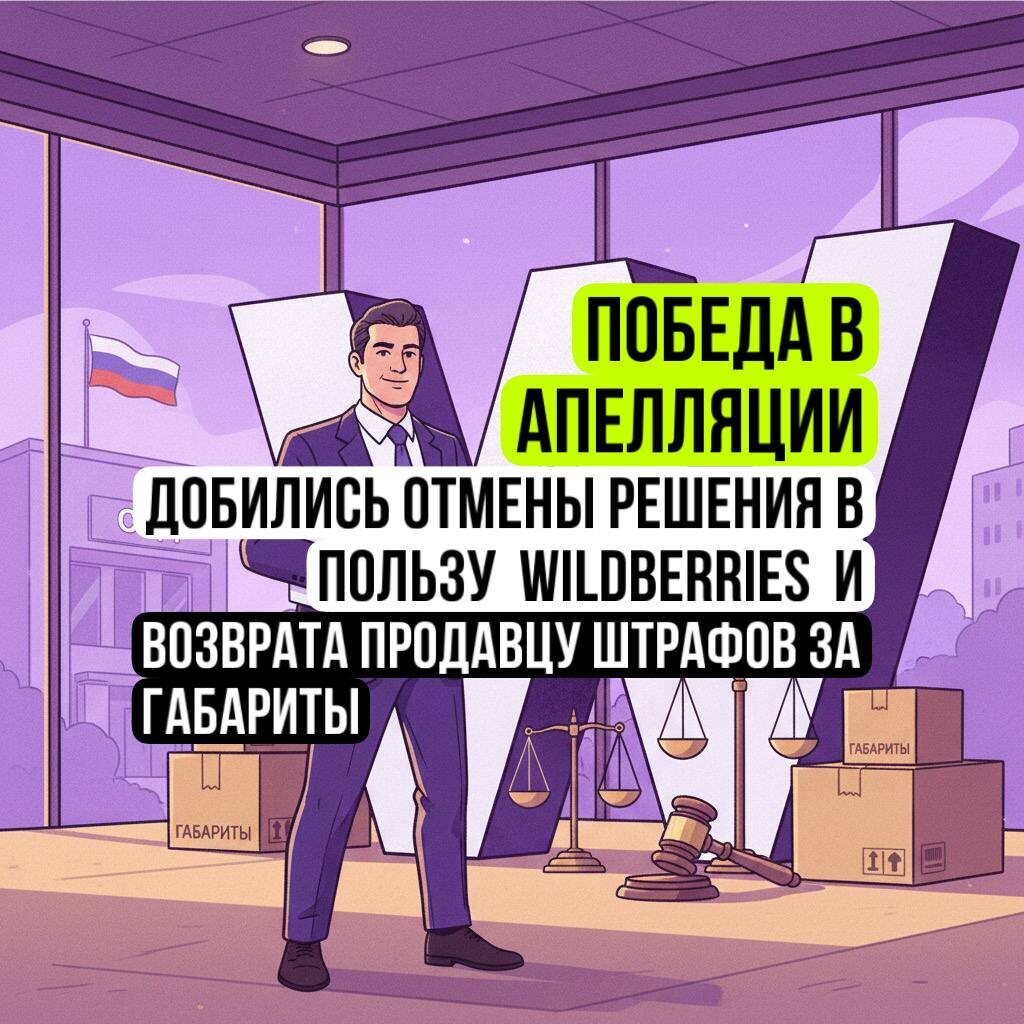 Даже если Вы проиграли Вайлдберриз в суде первой инстанции, не нужно опускать руки. Пример нашего дела против WB показывает, что у селлера есть реальные шансы оспорить решение в пользу маркетплейса в апелляции.