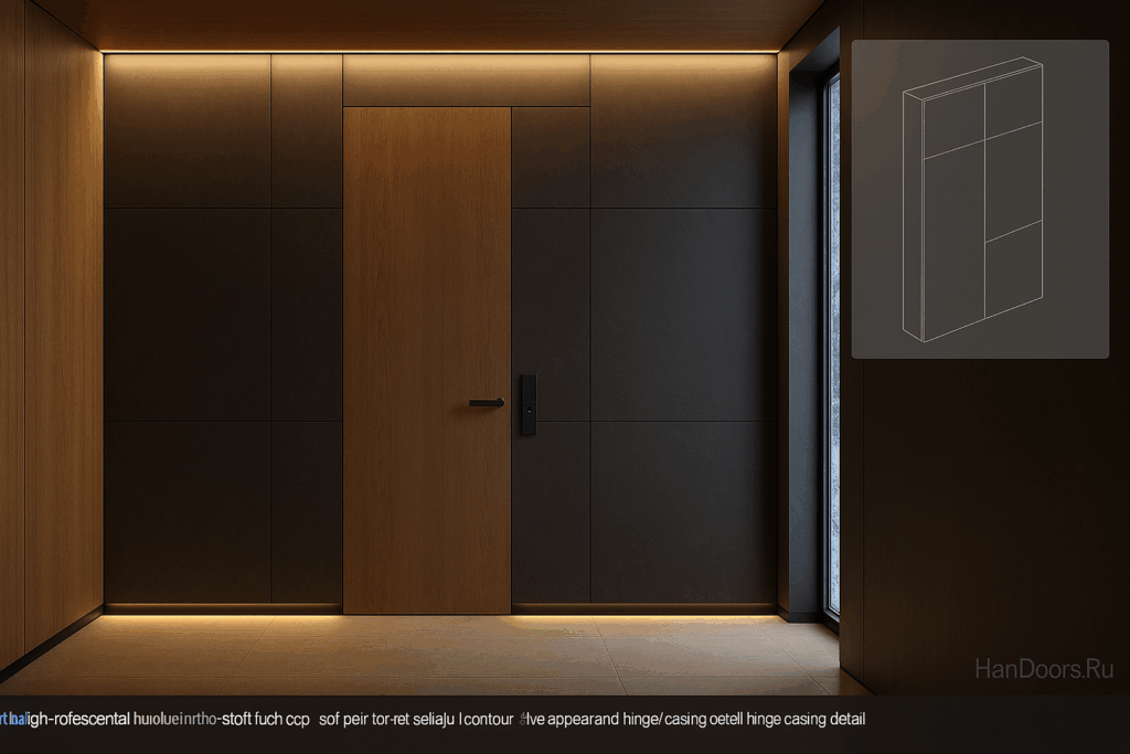    Скрытая дверь в линиях стеновых панелей: как «прятать» вход в дорогих интерьерах Autor