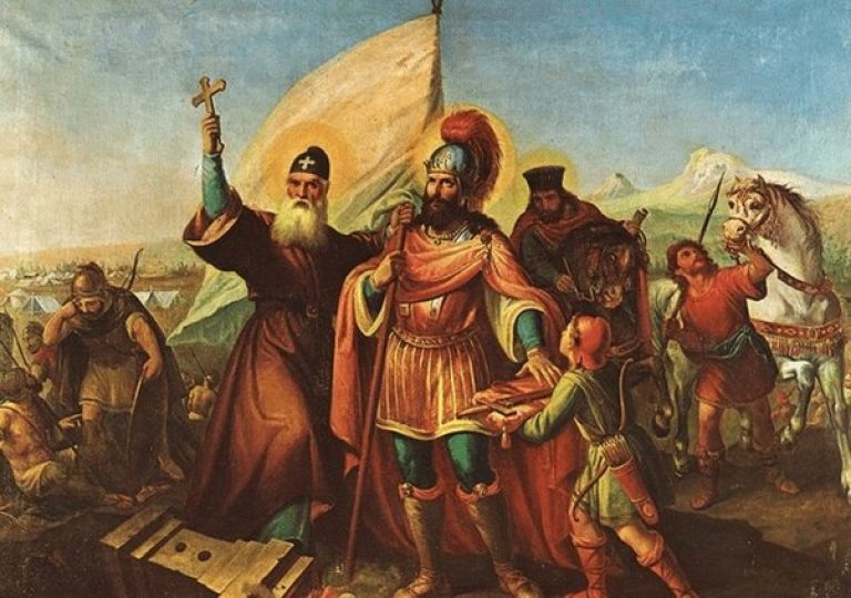 Армяне принимают Святое Причастие перед битвой