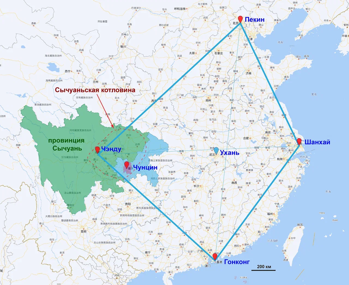 Крупнейшие агломерации Китая