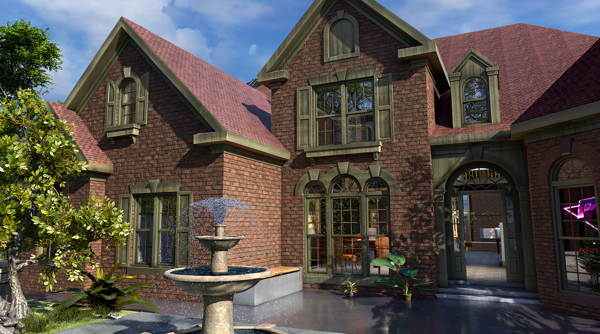 VRChat - виртуальная реальность - Cottage by Deryvier - Летняя VR резиденция