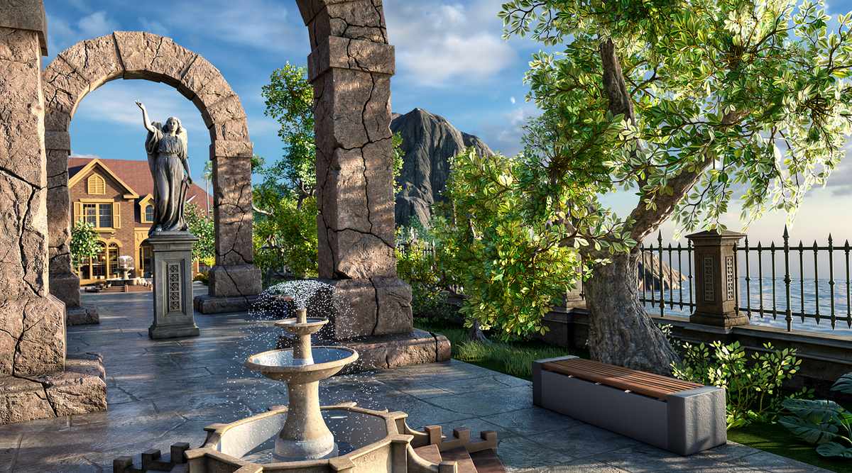 VRChat - виртуальная реальность - Cottage by Deryvier - Летняя VR резиденция