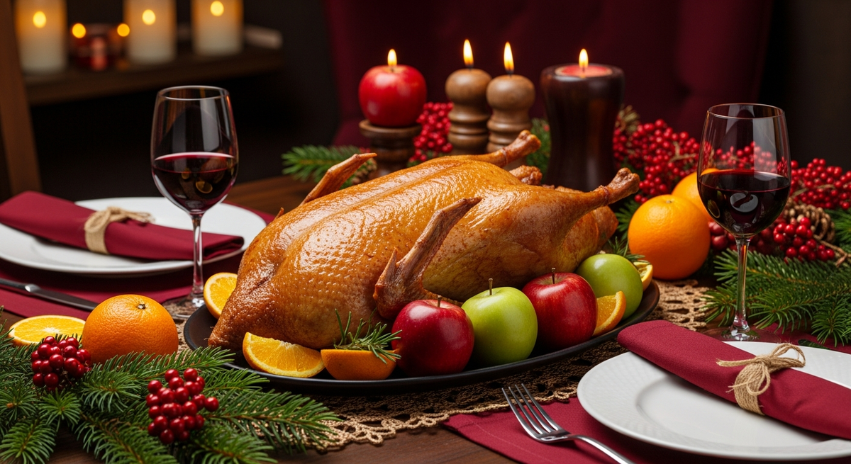 Новогодняя утка в духовке рецепт с фото