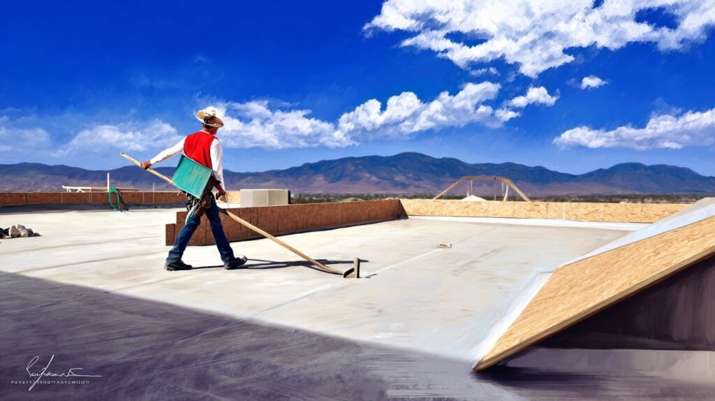    Кровельщик за работой, обеспечивающий надежное укрытие для вашего дома Rafael