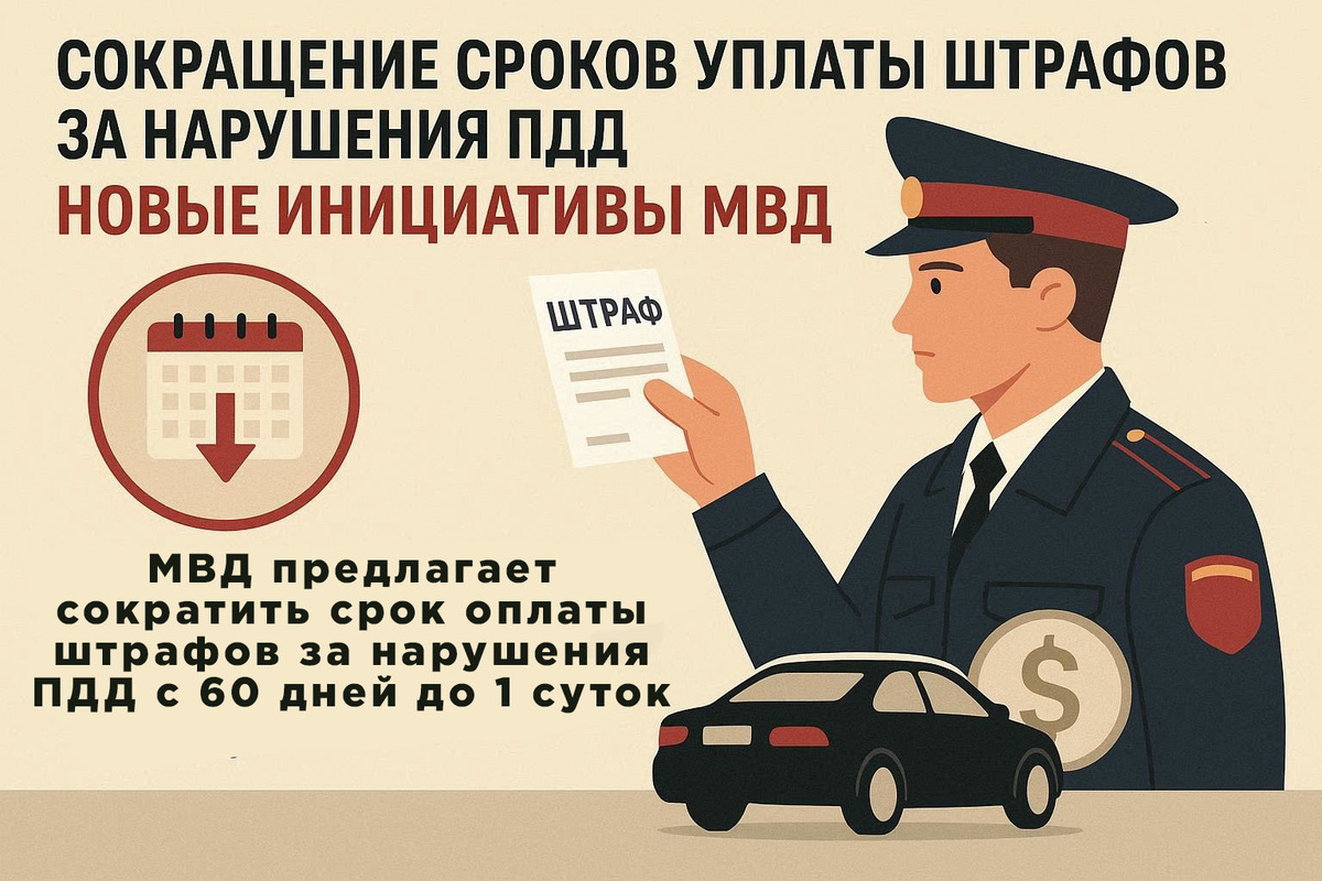 Сокращение сроков оплаты штрафов за нарушения ПДД: новые инициативы МВД