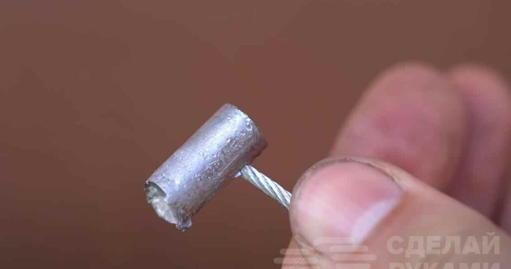 5 способов, как сделать бобышку на стальном тросике