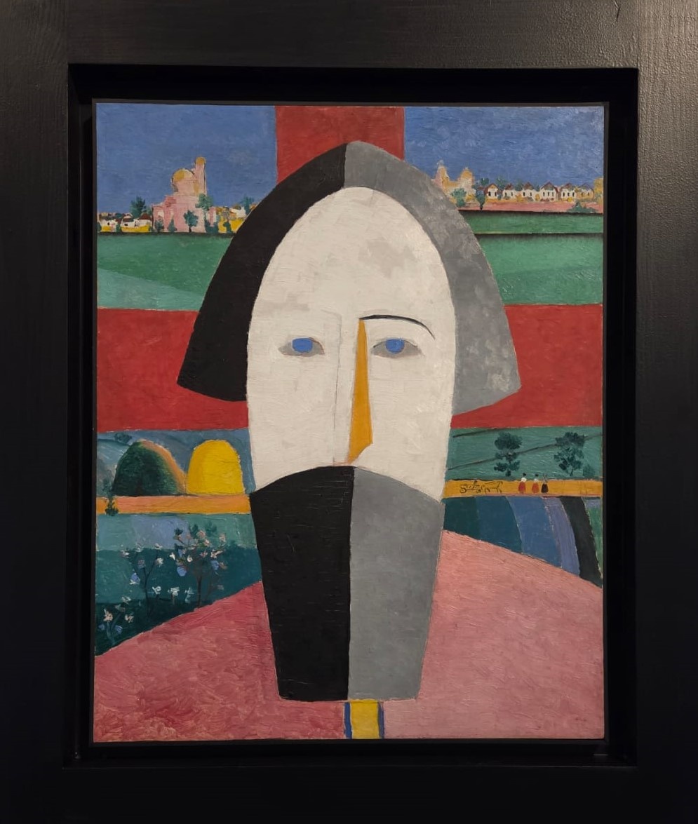 Казимир Малевич Голова крестьянина 1928-1929 фанера, масло