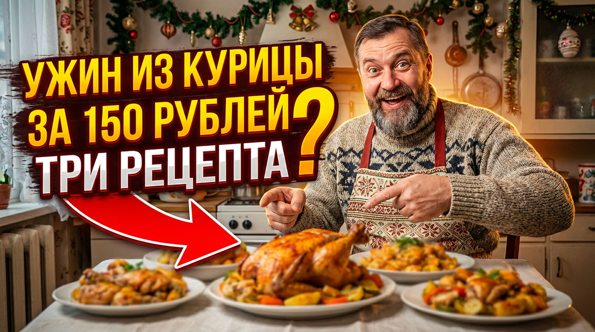 УЖИН ИЗ КУРИЦЫ ЗА 150 РУБЛЕЙ