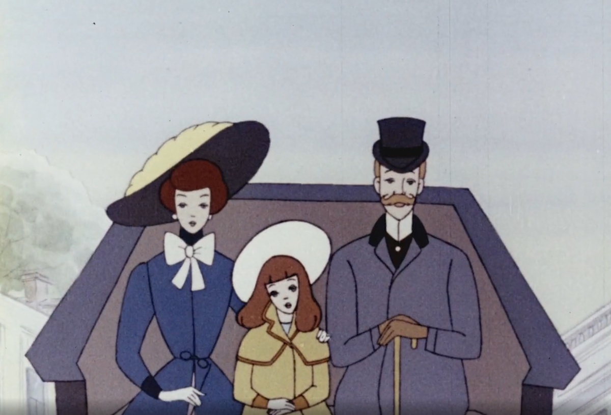 Кадр из мультфильма "Девочка и слон" 1969 г.