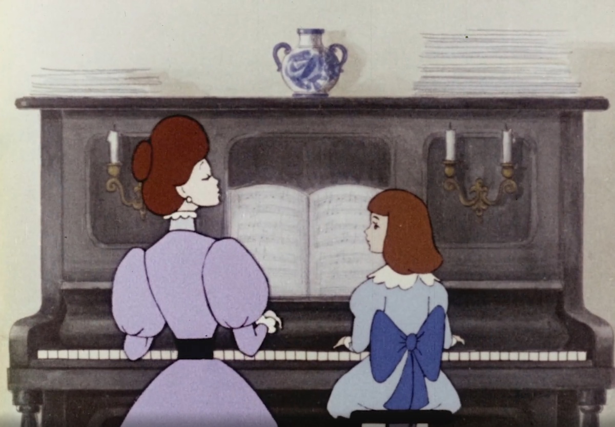 Кадр из мультфильма "Девочка и слон" 1969 г.