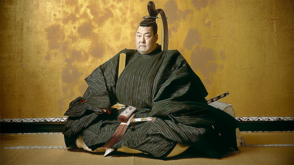 Сёгун Токугава Цунаёси (иллюстрация, сгенерированная нейросетью, на основе гравюры)