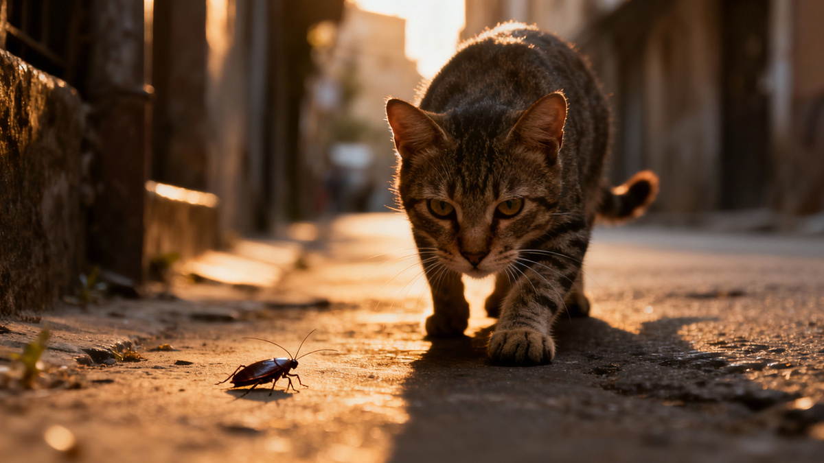     Фото: Recraft AI В Бразилии ученые встали на защиту насекомых и паукообразных — оказалось, что домашние кошки представляют серьезную опасность для их популяций.