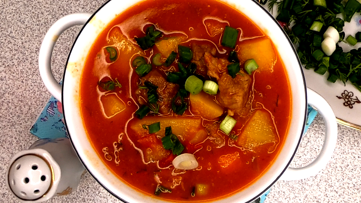 ⭐ Суп-гуляш из говядины по-венгерски. Два в одном - и первое, и второе