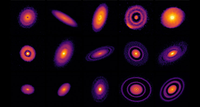Протопланетные диски, зафиксированные телескопом ALMA.