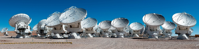 Антенны телескопа ALMA, Чили.