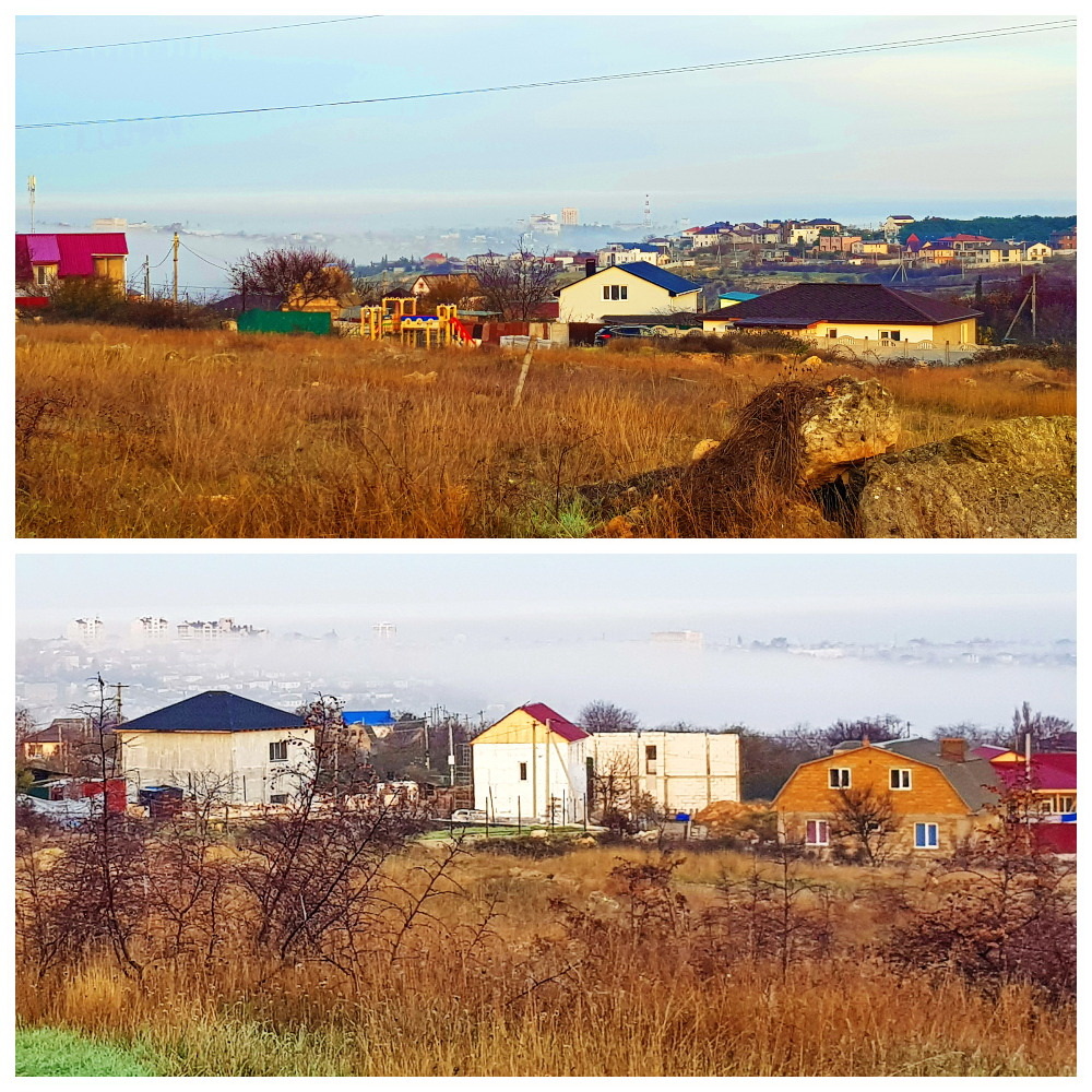 Туман над Севастополем утром 29 ноября