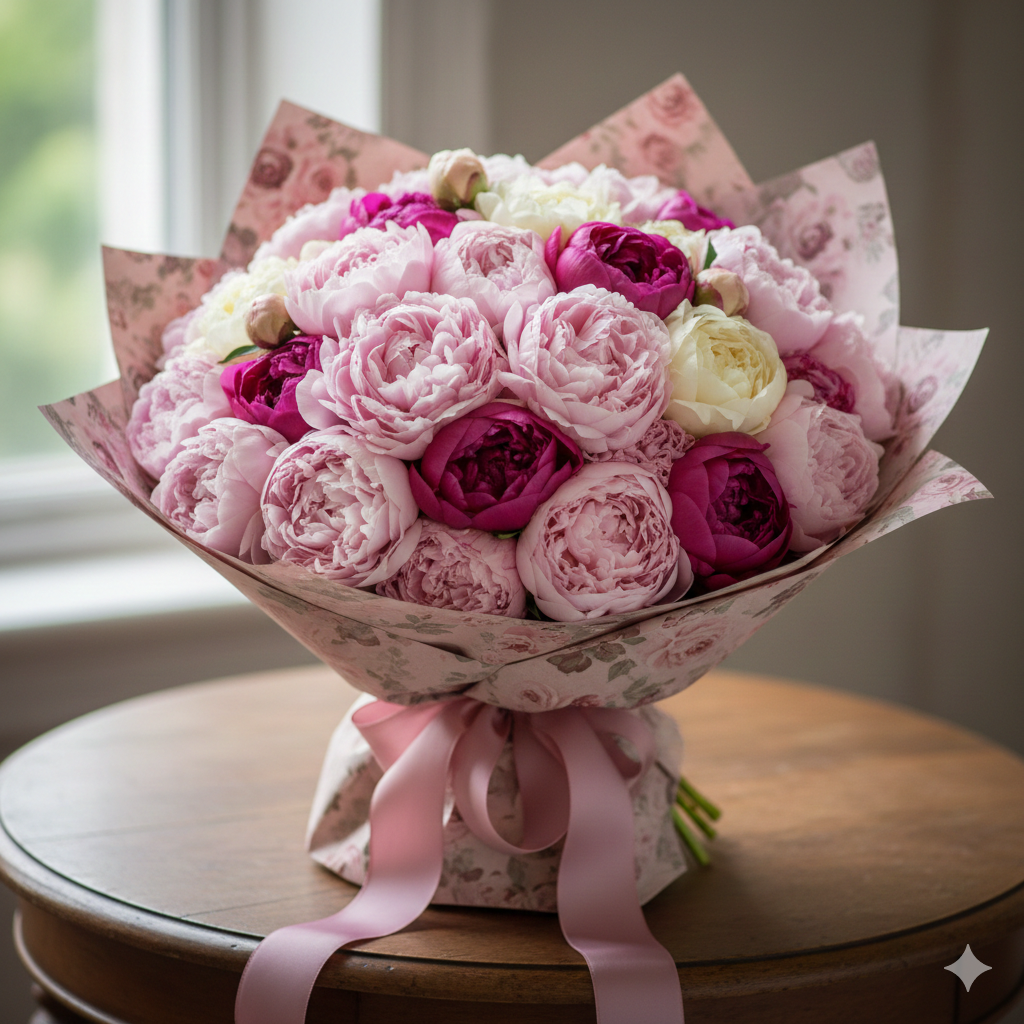 Букет из пионов. Концептуальный арт