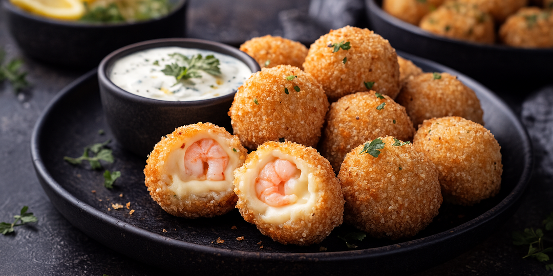 Сырные шарики с креветкой: маленькая роскошь, которую вы можете приготовить дома