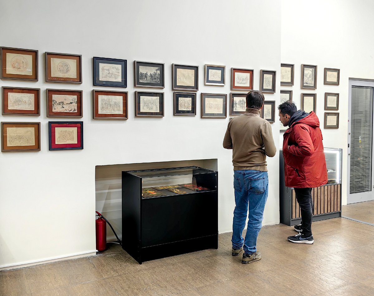 Эскизы отражают первоначальный замысел художника