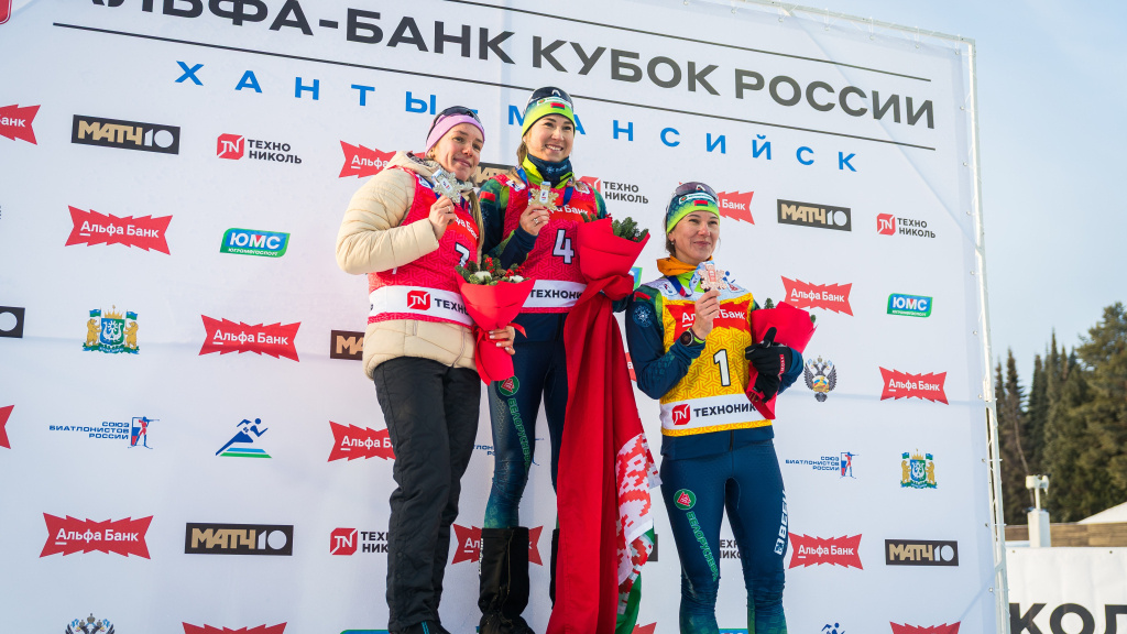    Белорусская биатлонистка Смольская выиграла гонку преследования на первом этапе Кубка России в Югре
