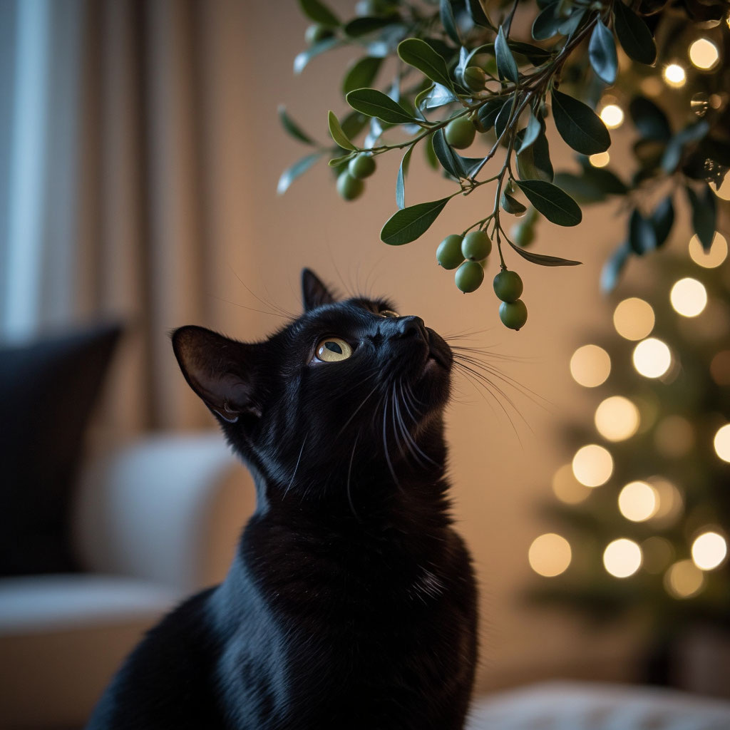 Древние друиды знали силу омелы. Ваш кот видит то, что скрыто от нас. Что это за сущность?