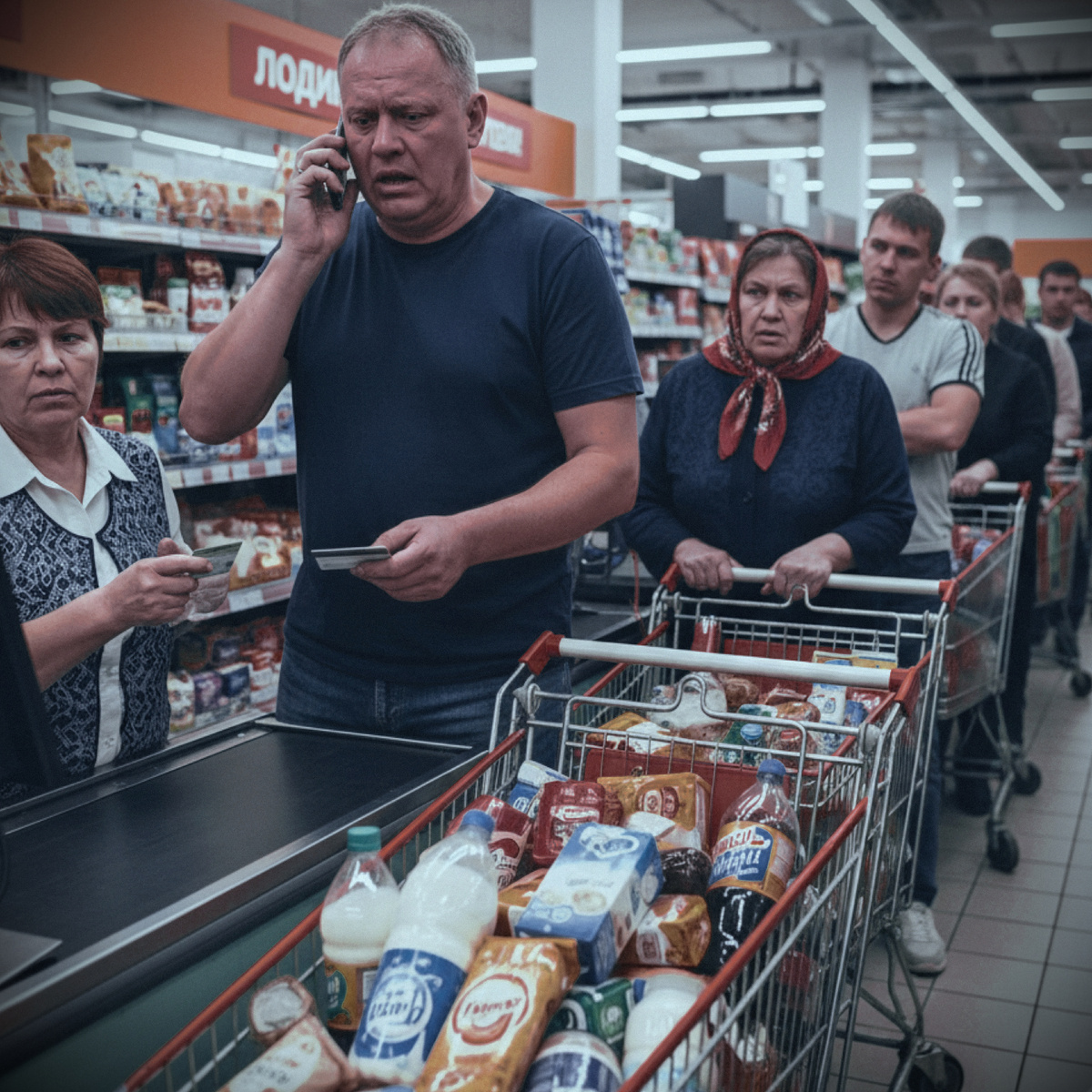 — Разблокируй карту, мы на кассе с полной тележкой! — орал муж, пообещав маме и сестре банкет за мой счет. Я ответила фразой, после которой кассирша вызвала охрану