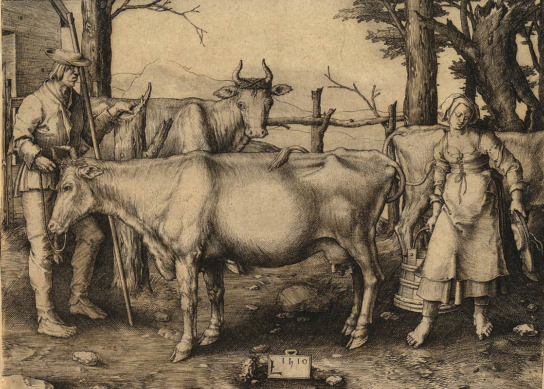 «Доярка» Лукаса ван Лейдена, 1510 г., Музей Метрополитен, Нью-Йорк