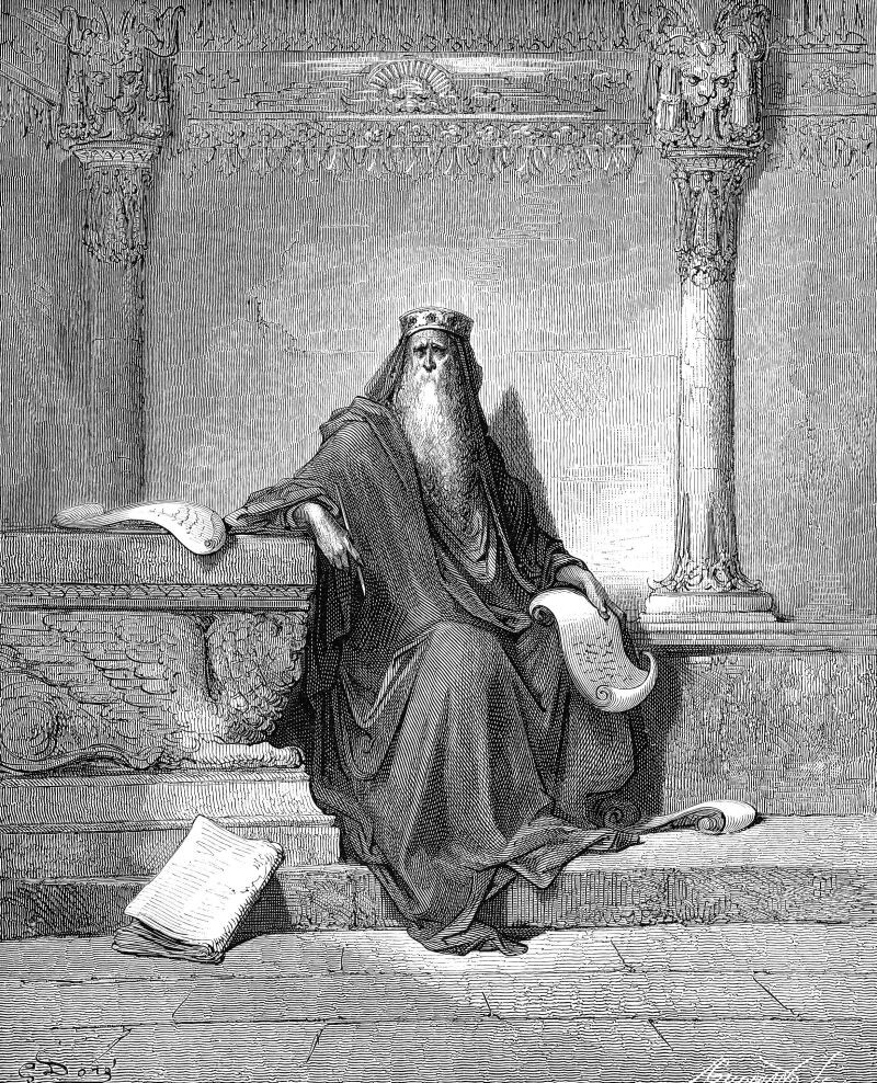 Царь Соломон. Гравюра Густава Доре