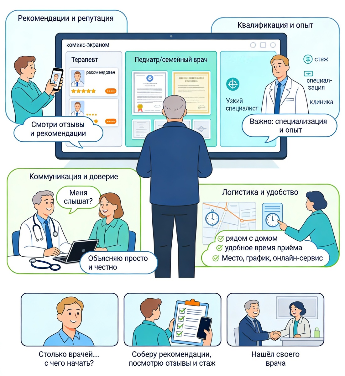 Инфографика: как выбрать лечащего врача