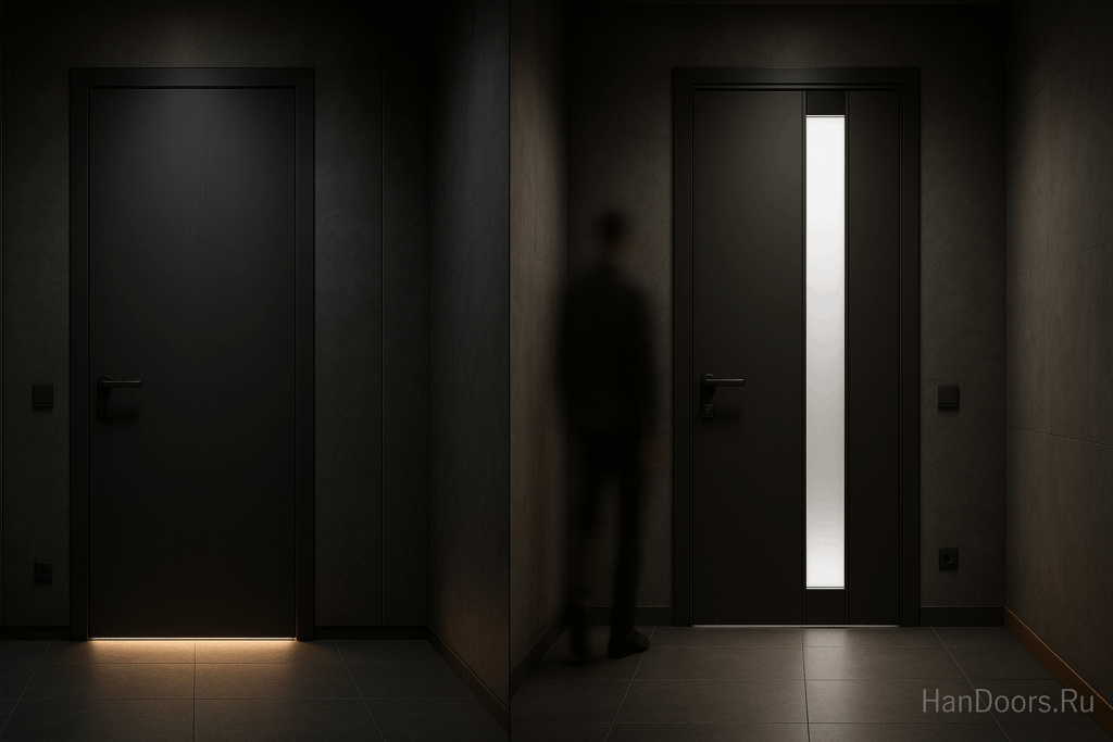    Глухая или со стеклом: какую современную дверь выбрать для темного коридора Autor