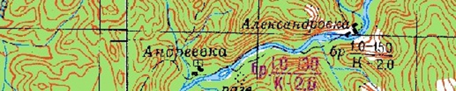 Фрагмент карты, 60-е годы.