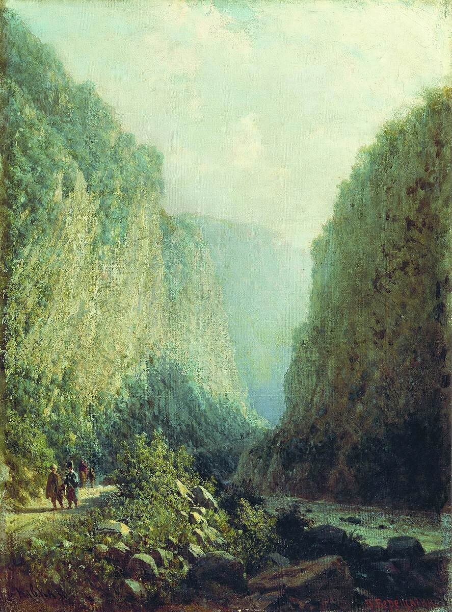 Дарьяльское ущелье. Холст, масло. 66 x 44 см. Витебский художественный музей, Беларусь