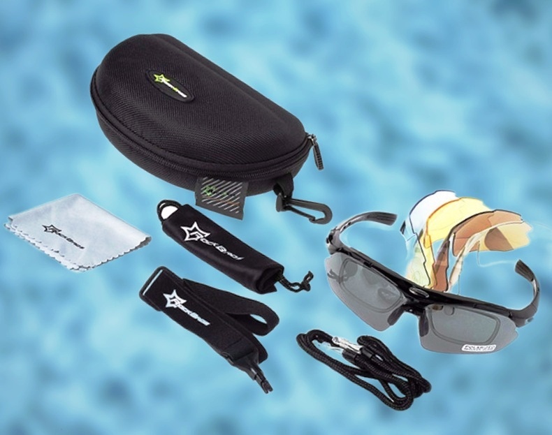 Комплект поляризационных очков со сменными стёклами