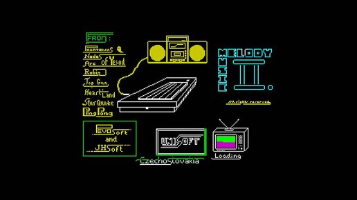 ZX Spectrum demo_ MELODY MUSIC II (1988 Unisoft) | ZX SPECTRUM