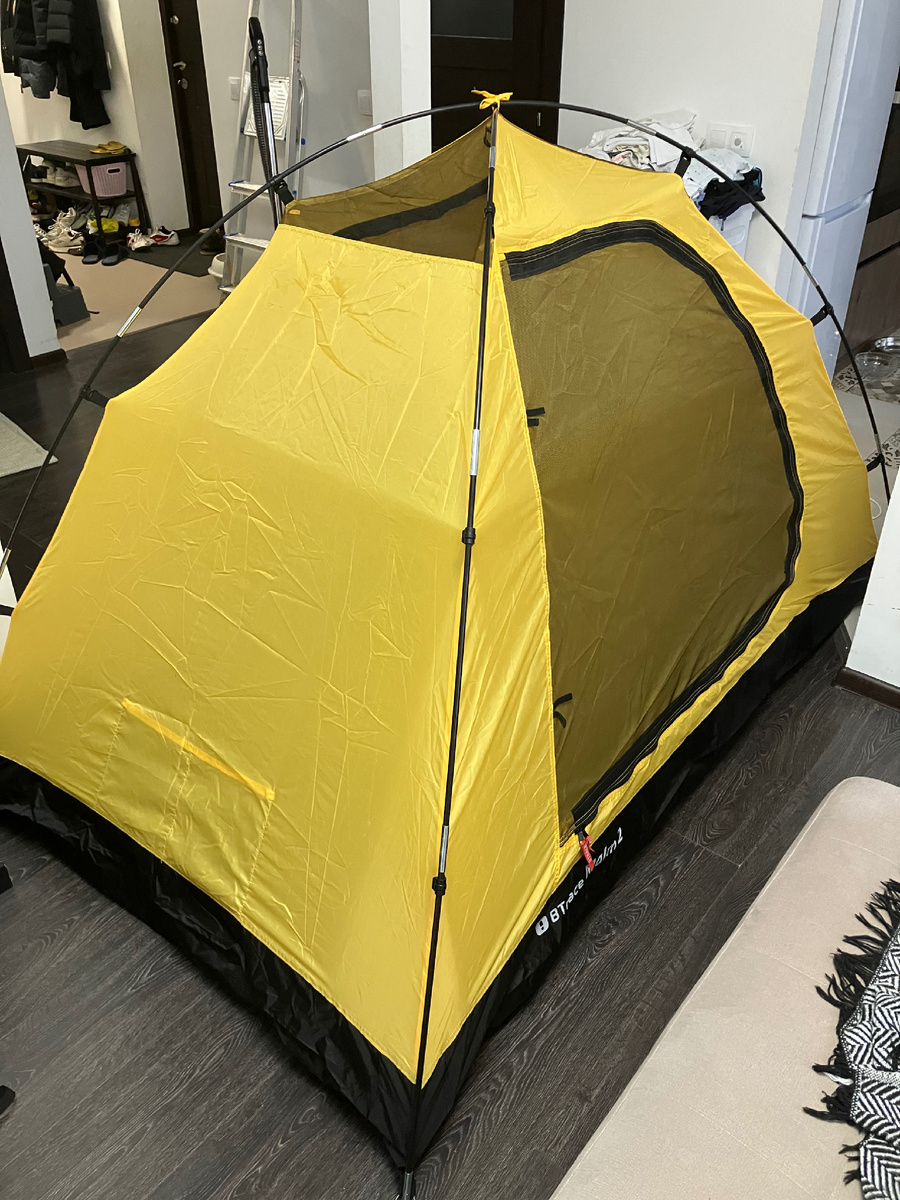 Моя первая палатка Malm 2 - собрана внутренняя палатка и прикреплена к каркасу