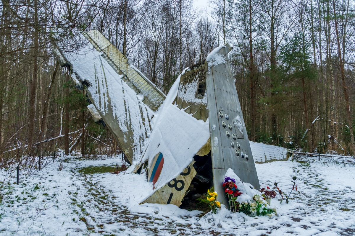 Все что осталось от самолета....