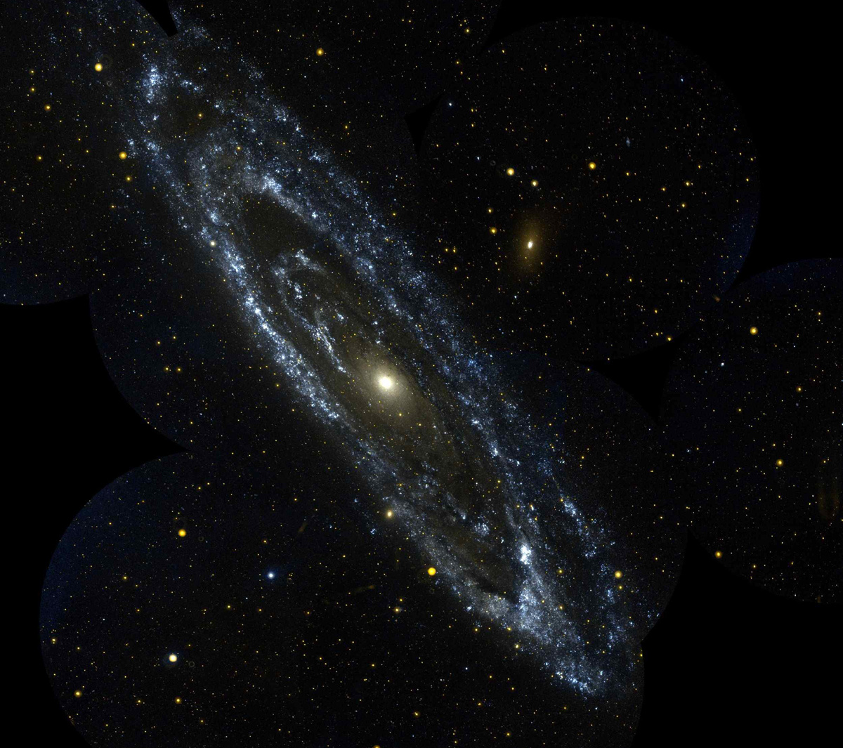 Галактика Андромеда — одна из самых близких к Млечному Пути. Её диаметр составляет около 220 тысяч световых лет, а масса превышает массу Млечного Пути примерно в два раза. В галактике Андромеда насчитывается около триллиона звёзд, что делает её одной из крупнейших галактик в Местной группе