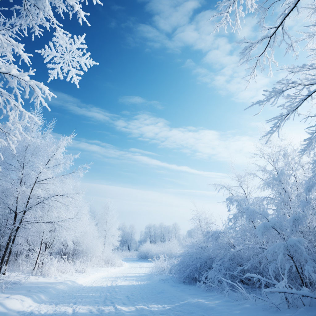 Зимний фон от мастерской "Дизайн-Кит" 1