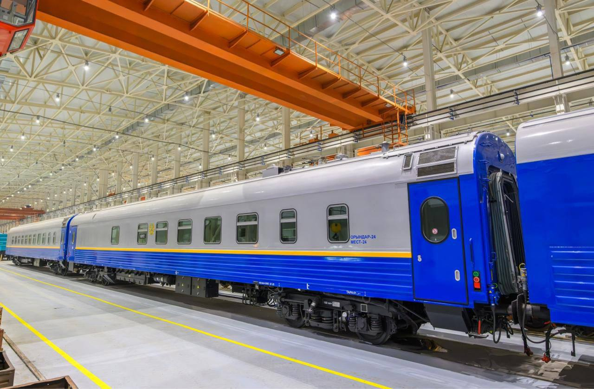 Пассажирские вагоны «45-й» серии от RWS Wagon на заводе в Петропавловске. Источник: КТЖ