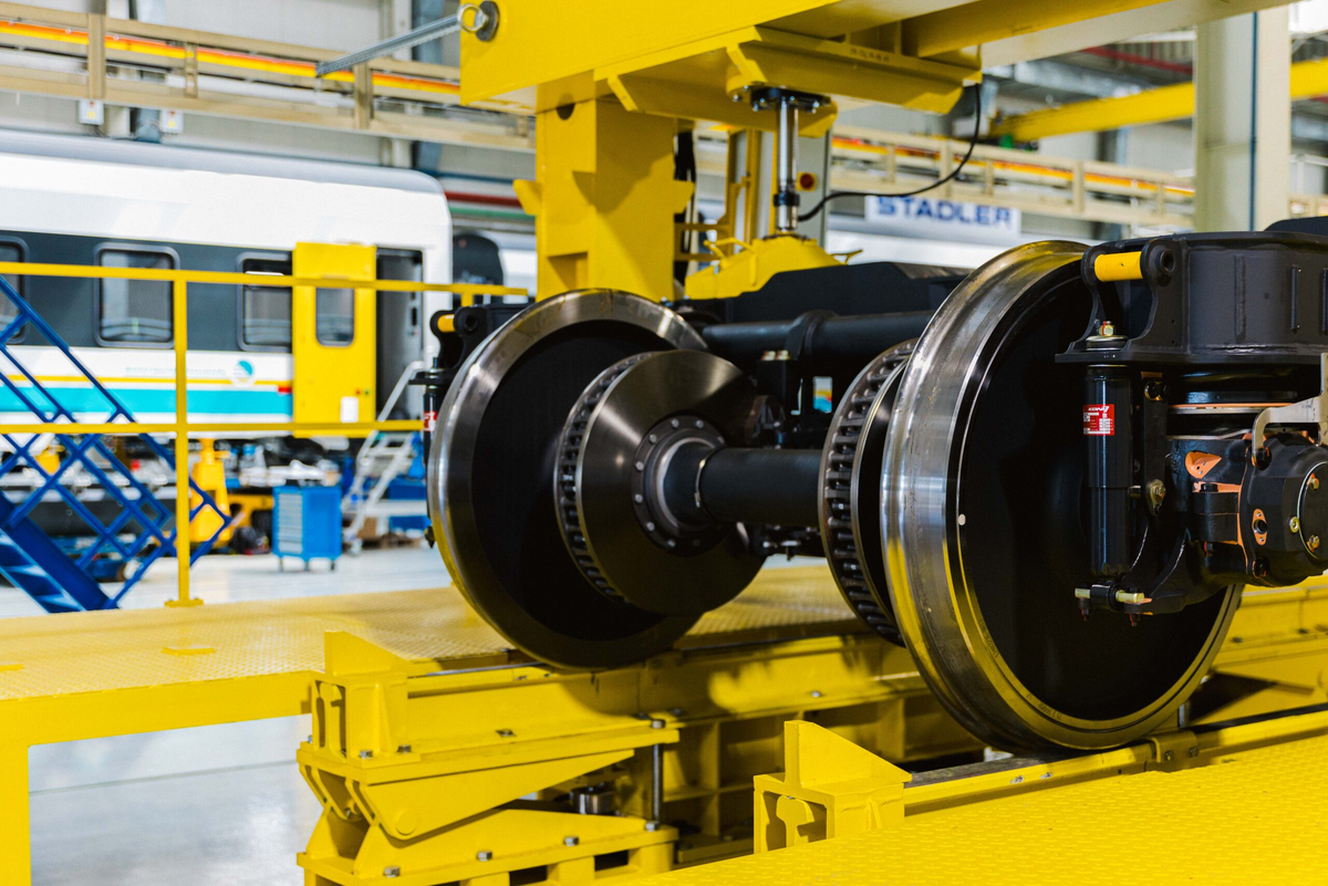 Тележка пассажирского вагона Stadler для Казахстана. Источник: Stadler Rail