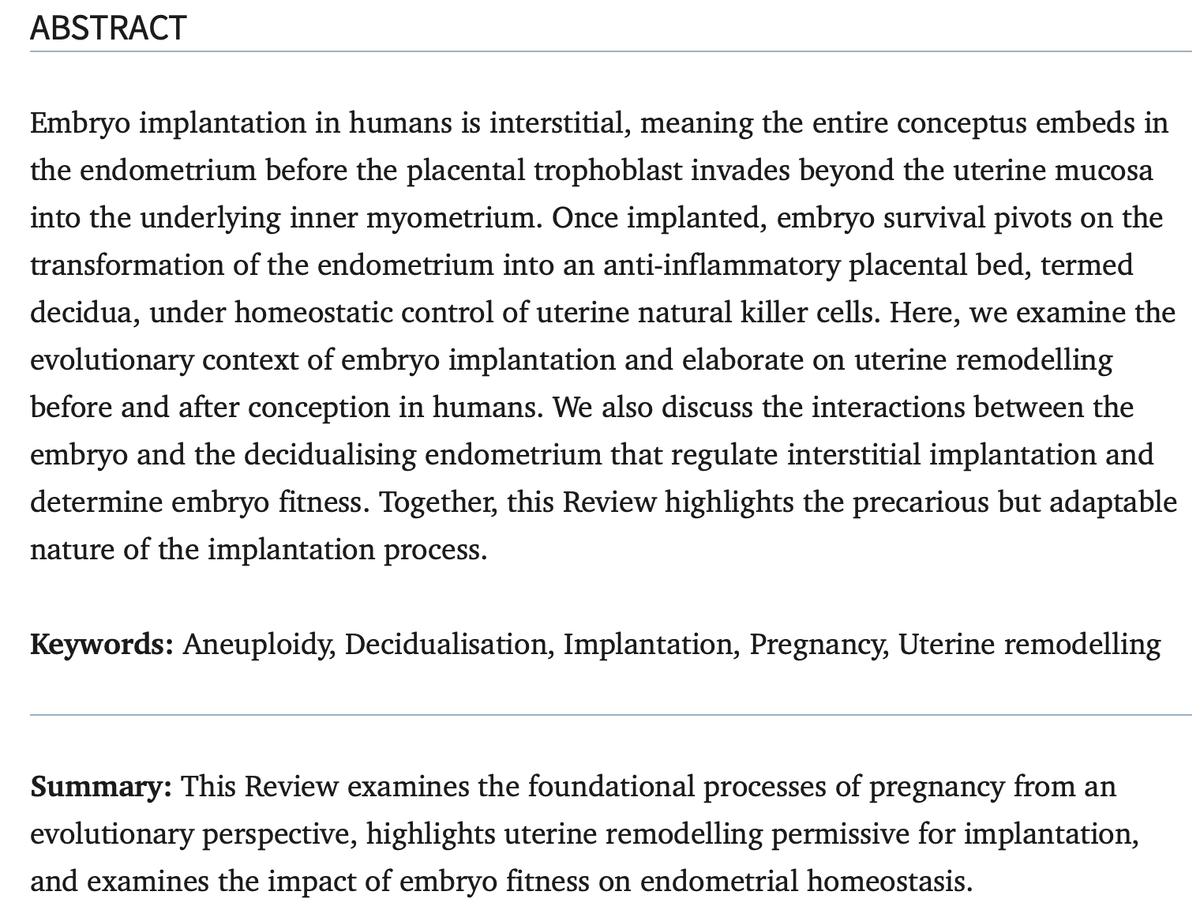 Human embryo implantation
