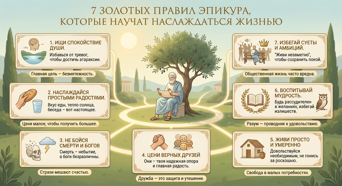 7 золотых правил Эпикура