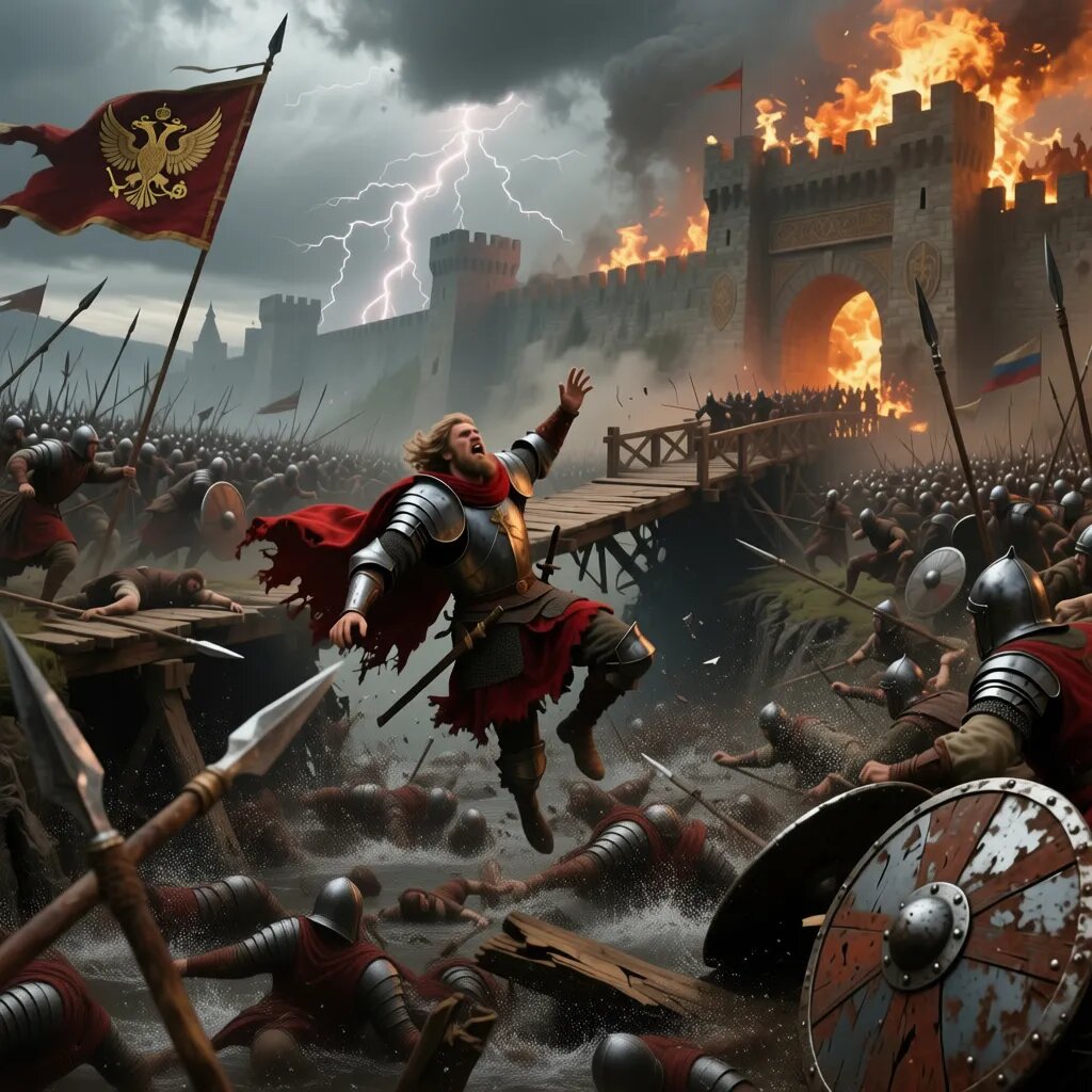 Гибель Олега под стенами Вручия 